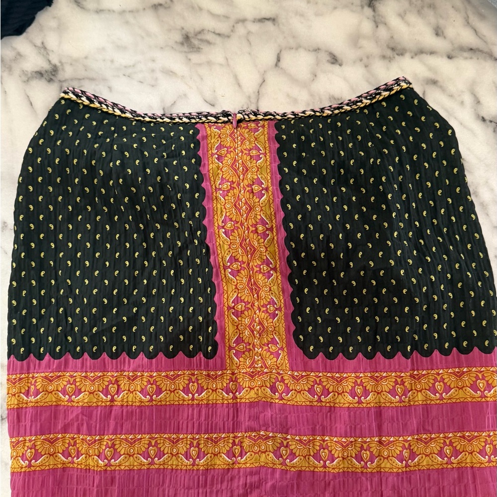 Black and Pink Patterned Mini Skirt from Zara